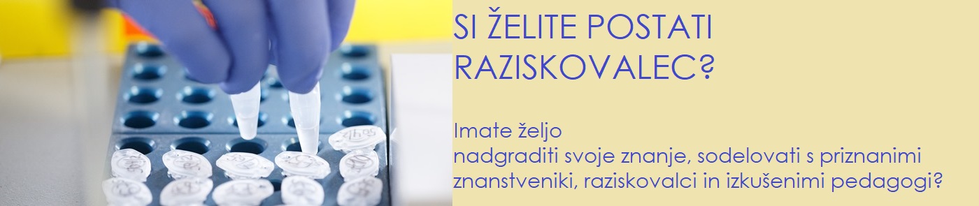 Najava razpisa za mlade raziskovalce