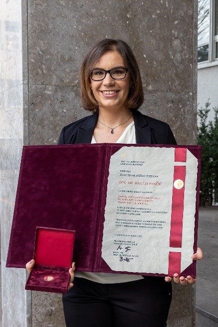 Špela Zupančič Zlati znak Jožefa Štefana 2021 Špela Zupančič Zlati znak Jožefa Štefana 2021